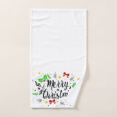 Festive Joyeux Noël (Serviette à main)