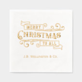 Festive Joyeux Noël à tous Nom de l'entreprise (Recto)