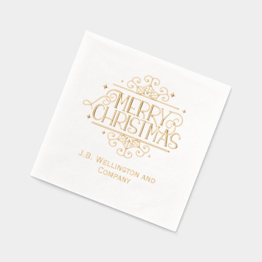 Festive Joyeux Noël Société / Nom de famille (Gauche)