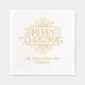 Festive Joyeux Noël Société / Nom de famille (Recto)