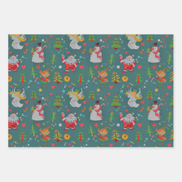 Festive kerstAngels Inpakpapier Vel