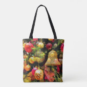 Festive kerstboom Cheerful Artsy Collage Tas (Achterkant)