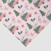 Festive kerstboom Roze  Retro Van Tissuepapier (Detail)