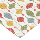 Festive kerstbulbpattern, Retro Ornaments Korte Tafelloper (Hoek)