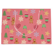 Festive kerstcadeautas groot cadeauzakje (Voorkant)