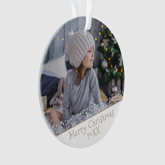 Festive kerstfeestay Keepomwille Foto Ornament (voorkant)