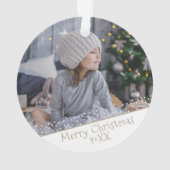 Festive kerstfeestay Keepomwille Foto Ornament (achterkant)