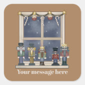 Festive Kerstfeestdag nutcracker sticker (Voorkant)