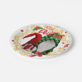 Festive kerstfeestvoordes papieren bordje (Gekanteld)