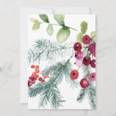 Festive kerstgrenery-foto feestdagenkaart (Achterkant)
