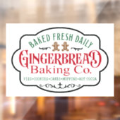 festive kerstkeukenbroodbakkerij raamsticker (Vel 2)