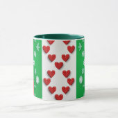 Festive kerstkleurig patroon mok (Midden)