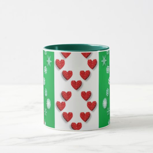Festive kerstkleurig patroon mok (Midden)