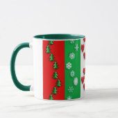 Festive kerstkleurig patroon mok (Links)