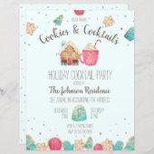 Festive kerstkoekjes Cocktail Party Flyer (Voorkant / Achterkant)