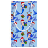 Festive kerstmaid dolphin klein cadeauzakje (Voorkant)