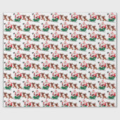 Festive kerstman-Amerikaanse kerstman Cadeaupapier (Vlak)