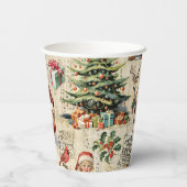 Festive  kerstman papieren bekers (Achterkant)