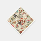 Festive kerstman servet (Hoek)