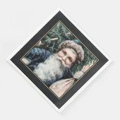 Festive  kerstman servet (Hoek)