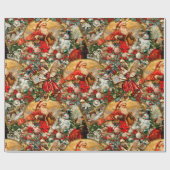 Festive  Kerstmis Cadeaupapier (Vlak)