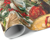 Festive  Kerstmis Cadeaupapier (Rol Hoek)