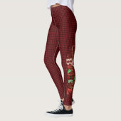 Festive kerstmis GELEVE Red Black Pset Leggings (Links)
