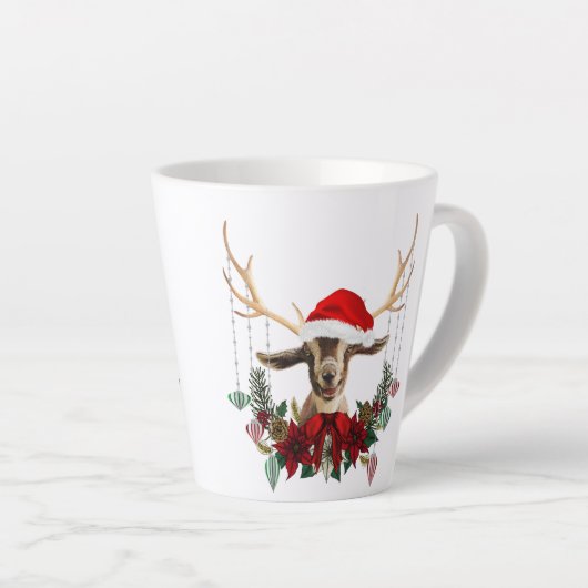 Festive Kerstmis Kind Goat Latte Mok (Rechterhoek)