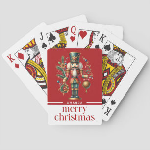 Festive Kerstmis Nutkraker Pokerkaarten