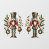 Festive Kerstmis Nutkraker Raamsticker (Vel)