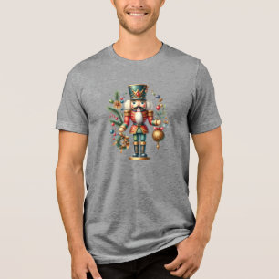 Festive Kerstmis Nutkraker Tri-Blend Shirt