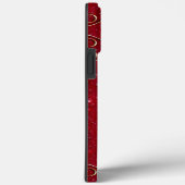 Festive Kerstmis - Red Gold Snowflake Winter Foto Case-Mate iPhone Case (Achterkant / Rechts)