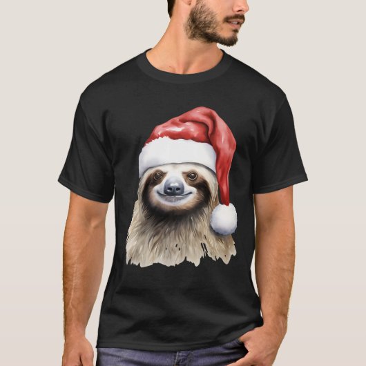 Festive Kerstmis-sleuf T-shirt (Voorkant)