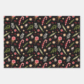 Festive Kerstmis Snoep Pattern Coordinated Inpakpapier Vel (Voorkant)