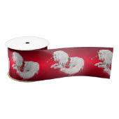Festive Kerstmis Unicorn Red Ombre Lint (Spoel)