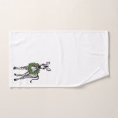 Festive kerstmis Zebra, rode groene Holly met adem Bad Handdoek (Handdoek)