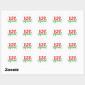 Festive Kerstmiskleed Ronde Sticker (Vel)