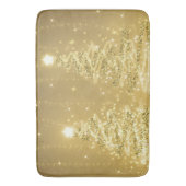 Festive kerstmousserende bomen Gold Badmat (Voorkant Verticaal)