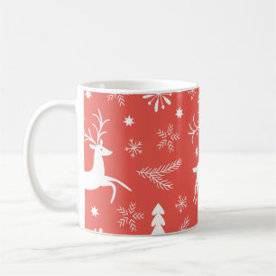 Festive Kerstnaadloos patroon Koffiemok