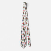 Festive-kerstnootmuskietpatroon Stropdas (Voorkant)