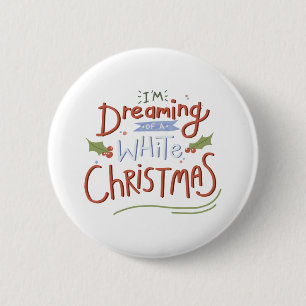 Festive kerstquote sticker, typografische vormgevi ronde button 5,7 cm