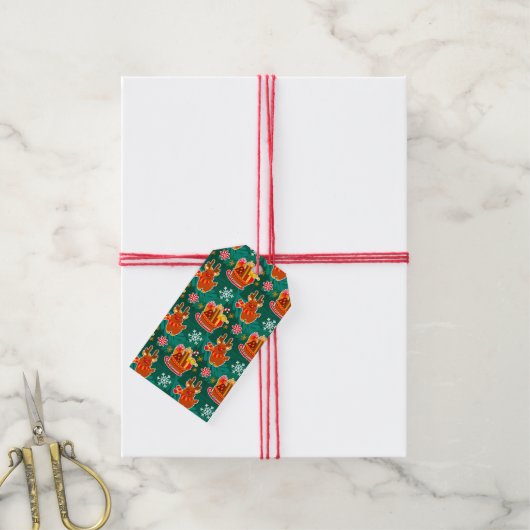 Festive kerstrendiercadeautjes Labels Cadeaulabel (Met Touw)
