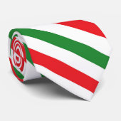 Festive kerstrood witte streep stropdas (Opgerold)