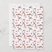 Festive kerstWaterverf cocktail Party Kaart (Achterkant)