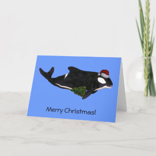 Festive Killer Whale Feestdagen Kaart