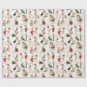 Festive Kinderen & kerstfeestjes Cadeaupapier (Vlak)