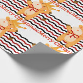 Festive Koe Kerstmis en elegant Cadeaupapier (Hoek)