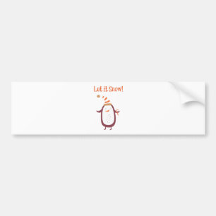Festive laat het sneeuwen bumpersticker