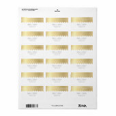 FESTIVE LABEL modern chevron model gold folie (Full Sheet)