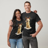 Festive Labrador Christmas Lights Holiday Pet Humo T-shirt (Unisex)
